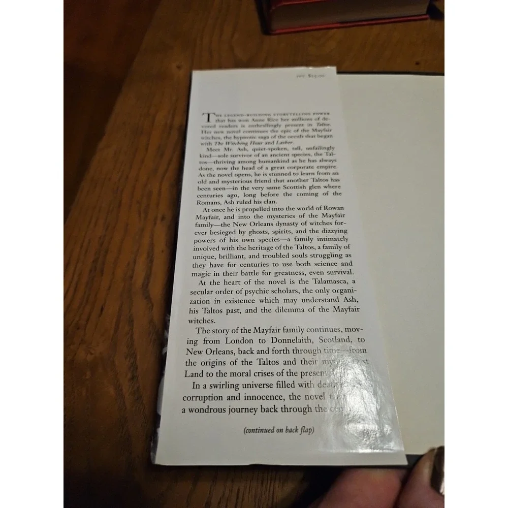 Taltos : Lives‎ of the Mayfair Witches by Anne Rice (1994, Hardcover)